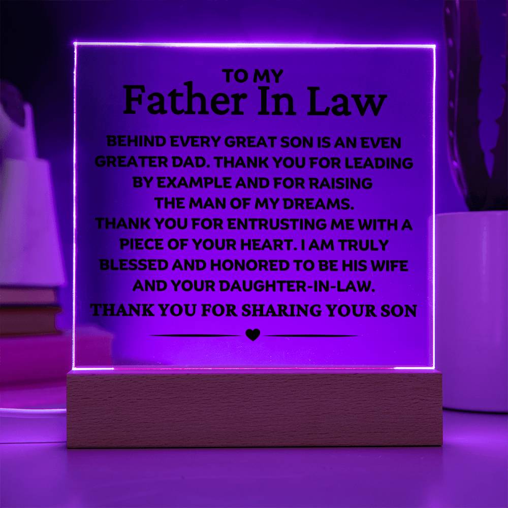 Best Seller - Father In Law Sqaure Acrylic Gift