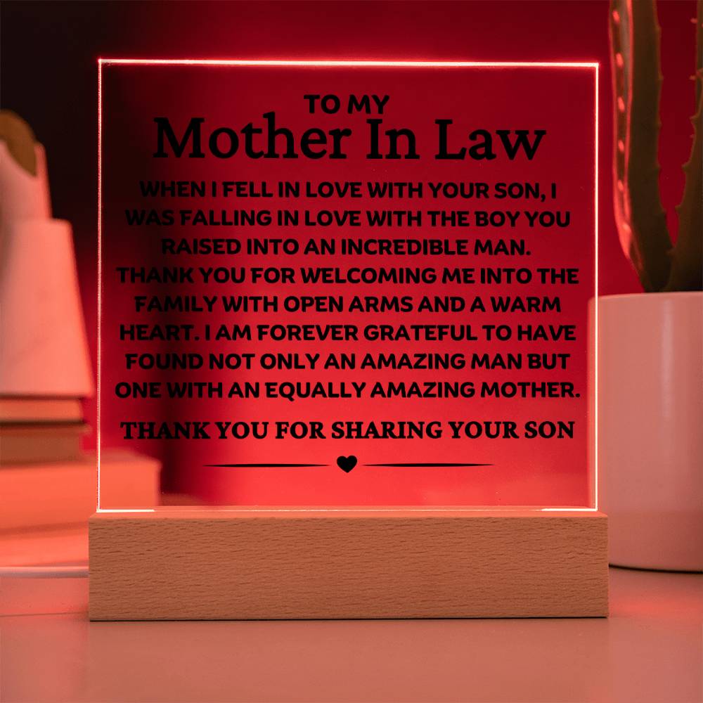 Best Seller- Mother In Law Sqaure Acrylic Gift