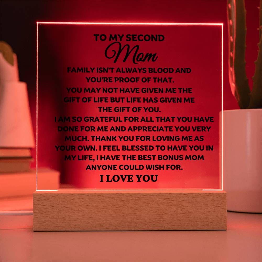 Best Seller- Second Mom Sqaure Acrylic Gift