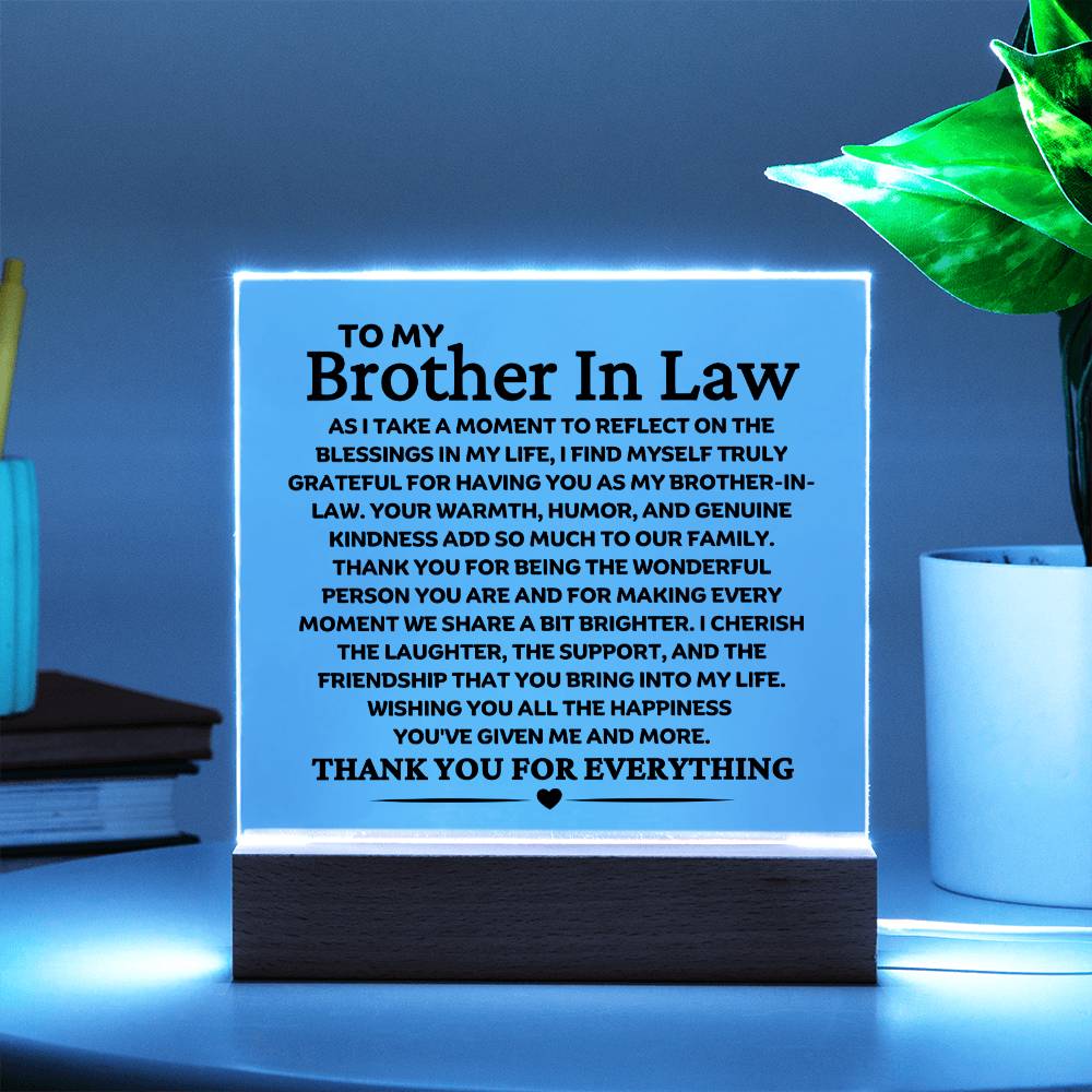 Best Seller - Brother In Law Sqaure Acrylic Gift