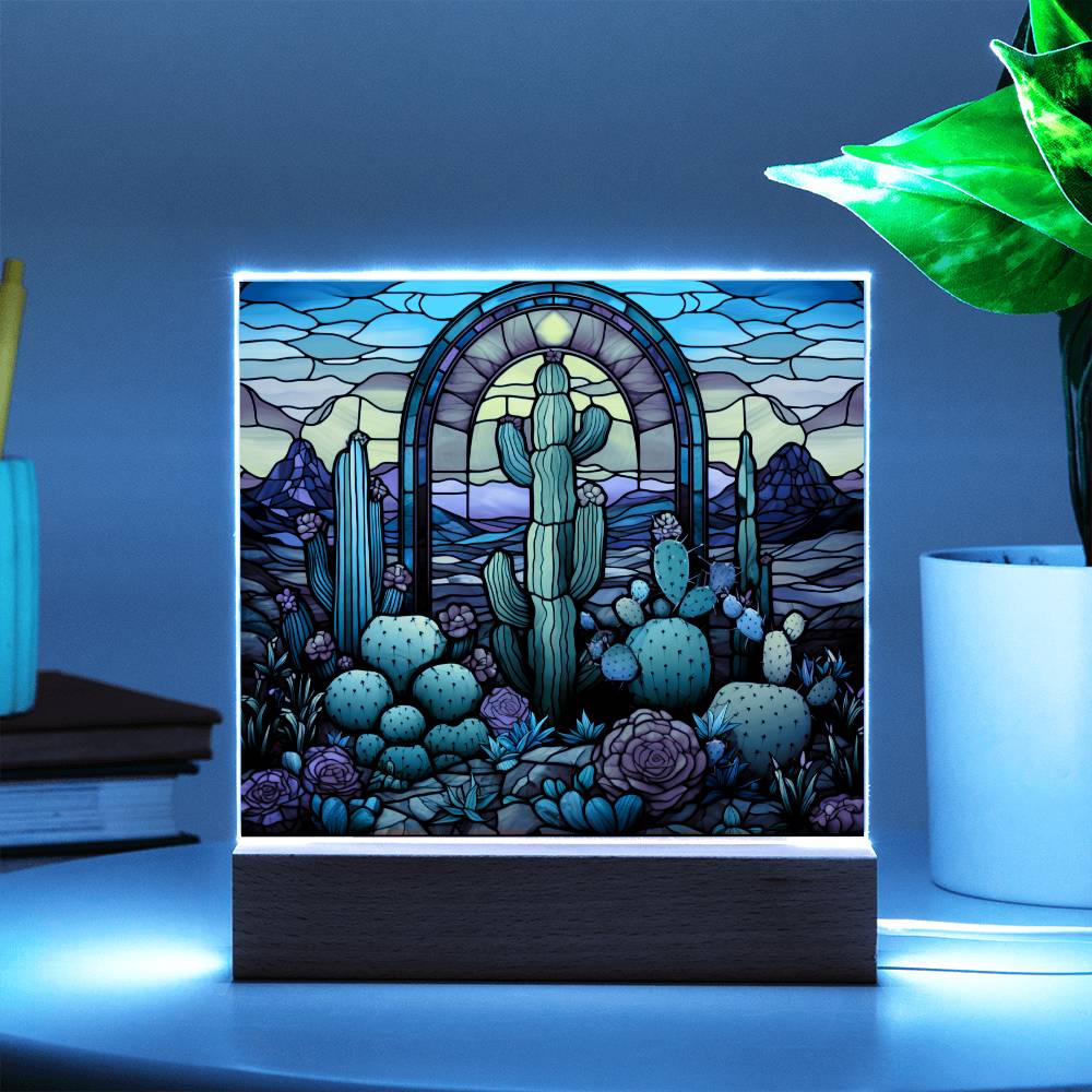 Desert Stained Glass Sqaure Acrylic 4