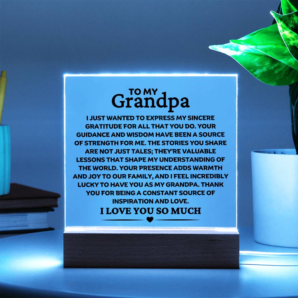 Best Seller - Grandpa Sqaure Acrylic Gift