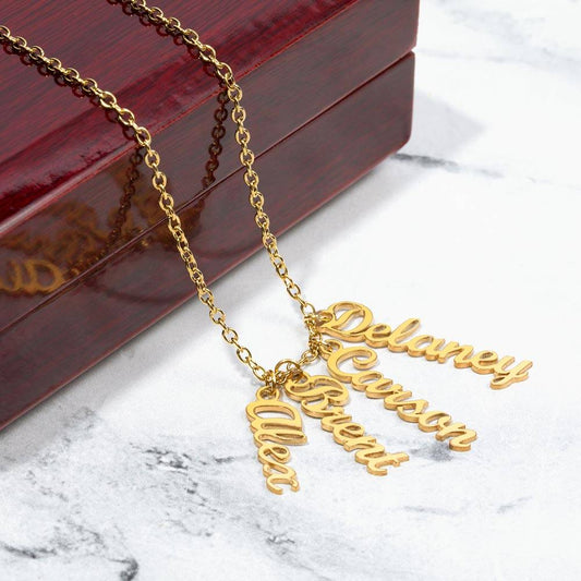 Multi Vertical Name Necklace