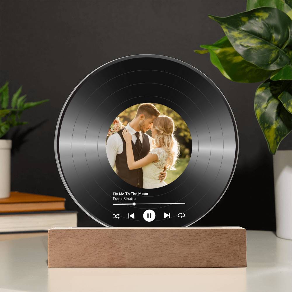 Personalized Music Plaque With Stand, Custom Album Cover Song Plaque, Anniversary Gift for Him, Couples Gift, Personalized gift