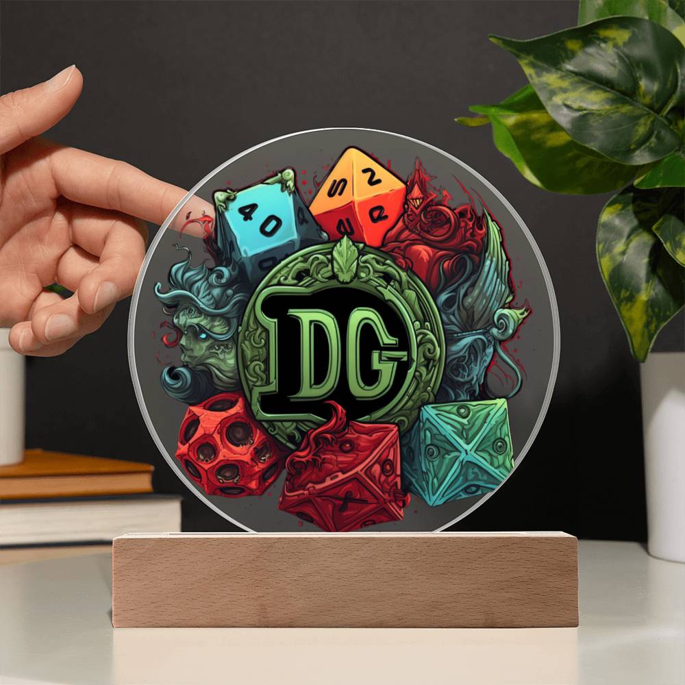 Dnd Faux Stained Glass Acrylic Plaque Acrylic Circle Plaque