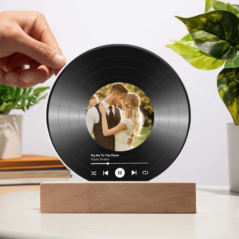 Personalized Music Plaque With Stand, Custom Album Cover Song Plaque, Anniversary Gift for Him, Couples Gift, Personalized gift