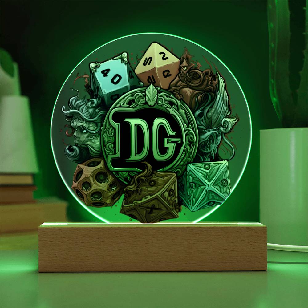 Dnd Faux Stained Glass Acrylic Plaque Acrylic Circle Plaque