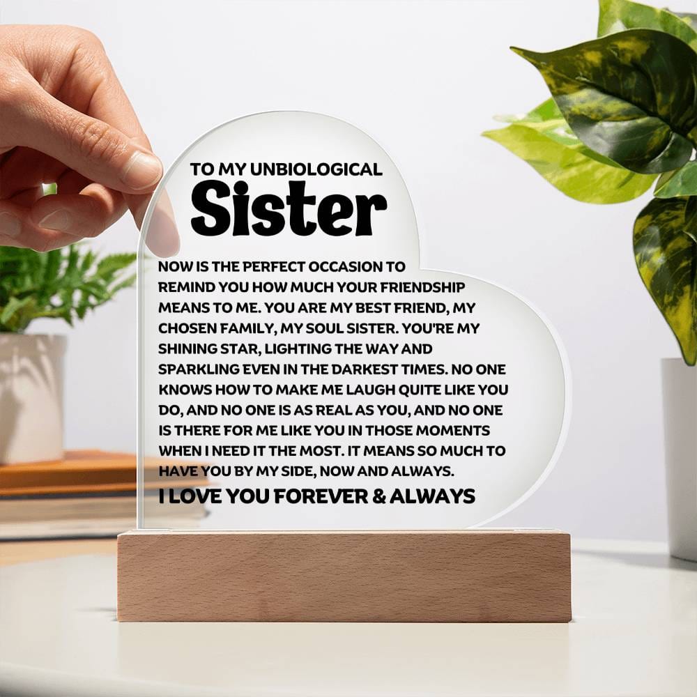 Best Seller - Unbiological Sister Heart Acrylic Gift