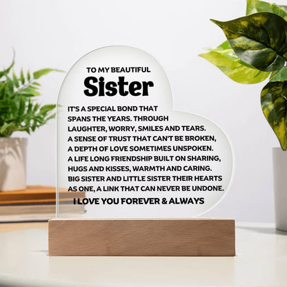 Best Seller - Sister Heart Acrylic Gift