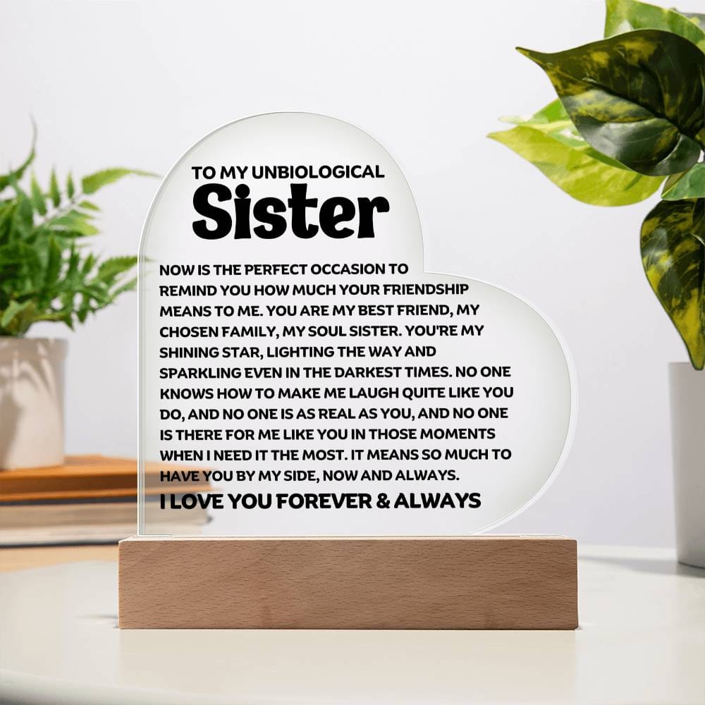 Best Seller - Unbiological Sister Heart Acrylic Gift