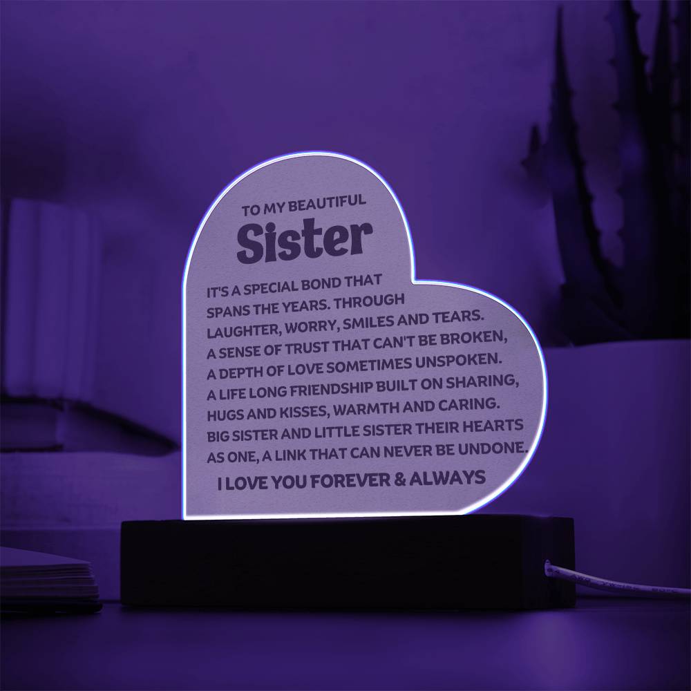 Best Seller - Sister Heart Acrylic Gift