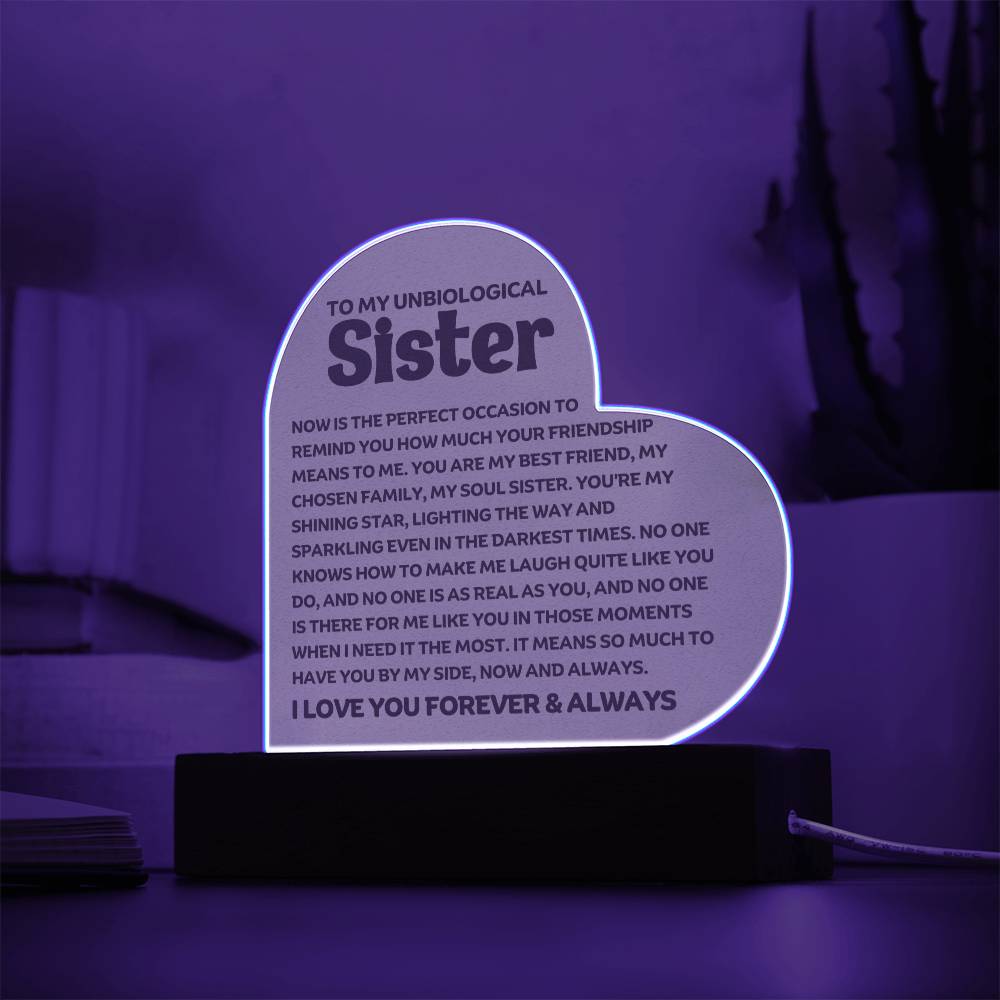 Best Seller - Unbiological Sister Heart Acrylic Gift