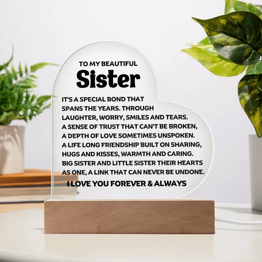 Best Seller - Sister Heart Acrylic Gift