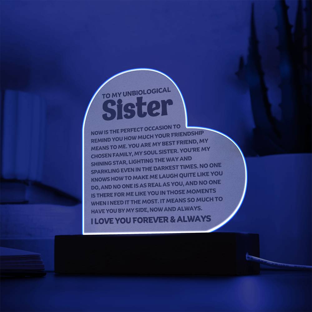 Best Seller - Unbiological Sister Heart Acrylic Gift