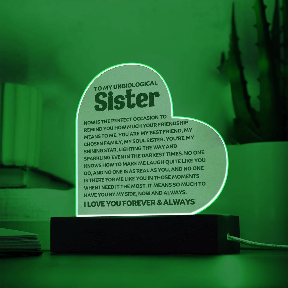 Best Seller - Unbiological Sister Heart Acrylic Gift