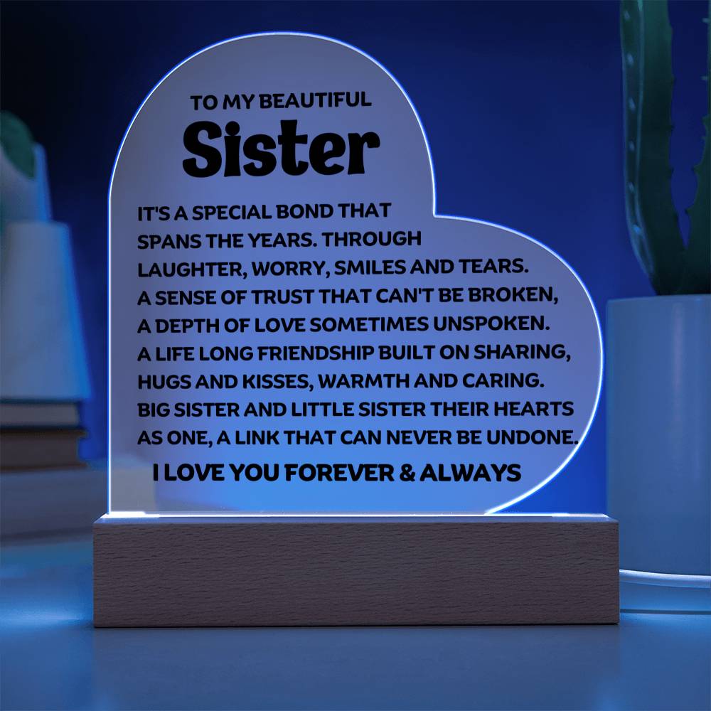 Best Seller - Sister Heart Acrylic Gift