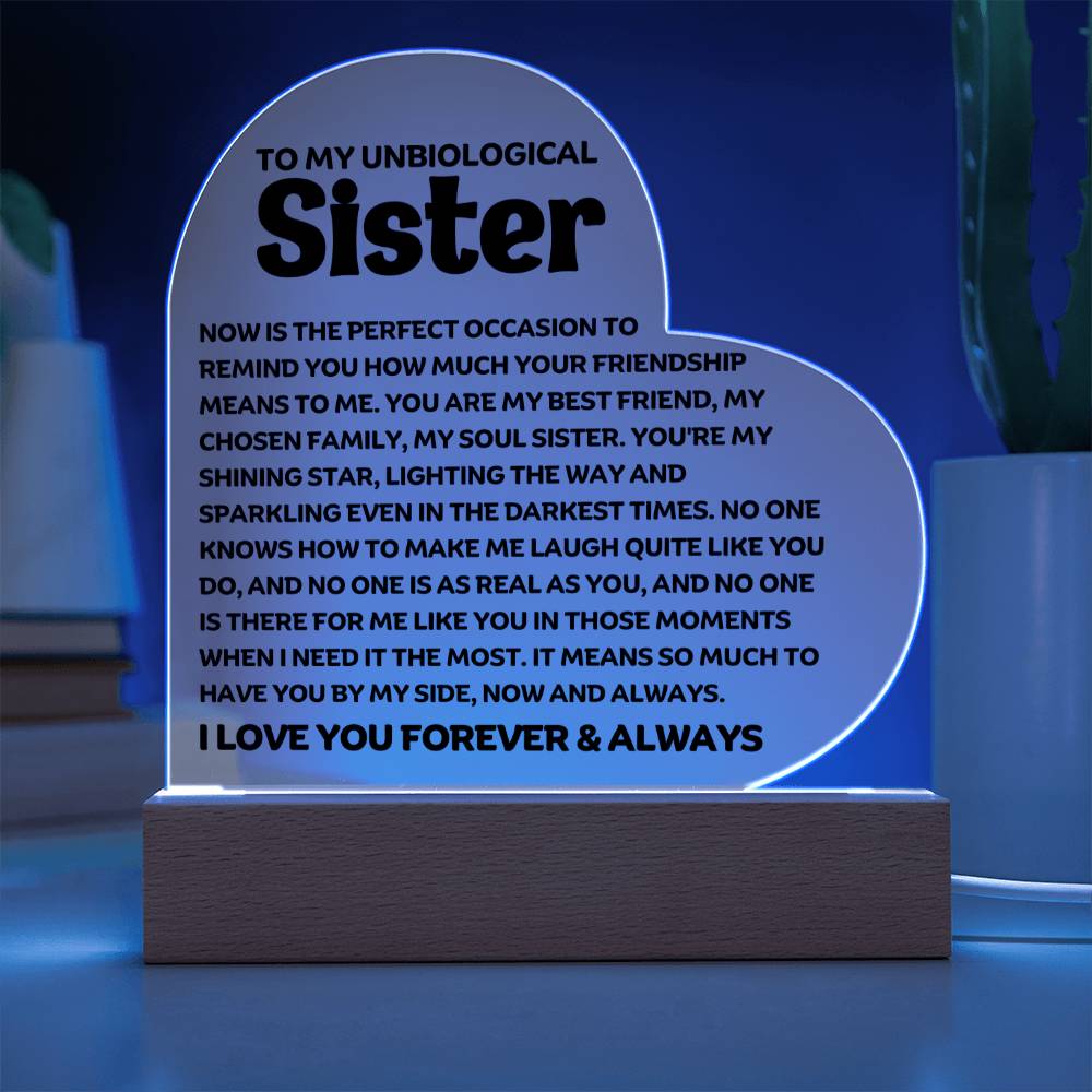 Best Seller - Unbiological Sister Heart Acrylic Gift