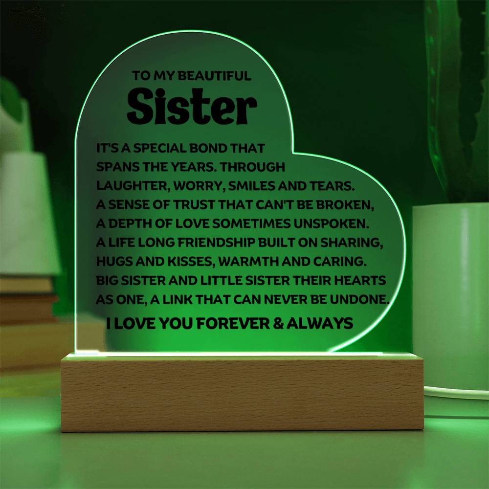 Best Seller - Sister Heart Acrylic Gift