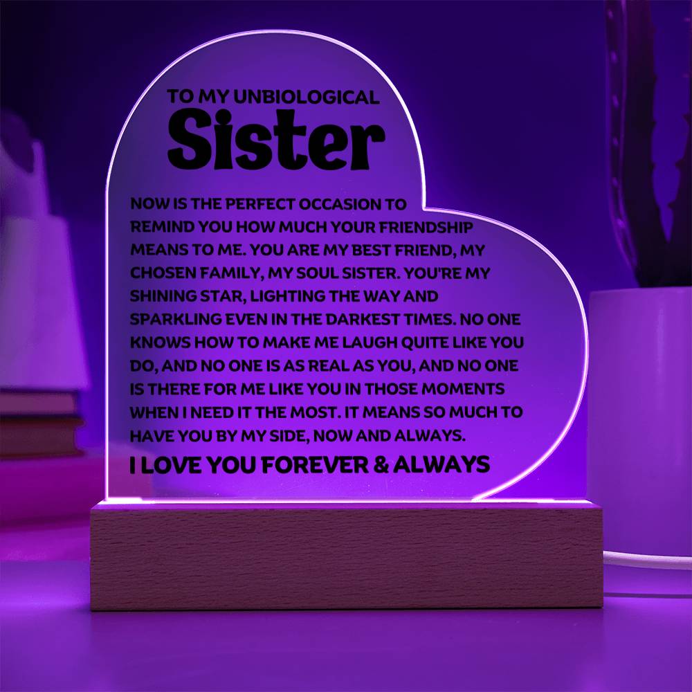 Best Seller - Unbiological Sister Heart Acrylic Gift