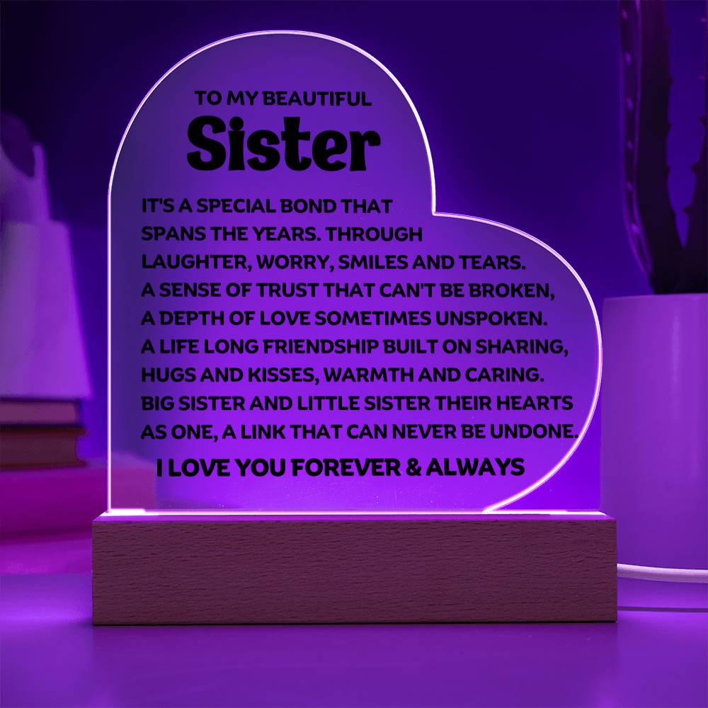 Best Seller - Sister Heart Acrylic Gift