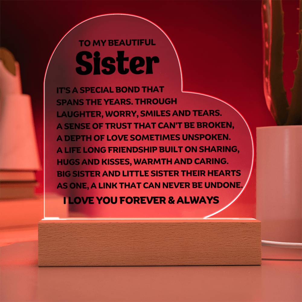 Best Seller - Sister Heart Acrylic Gift