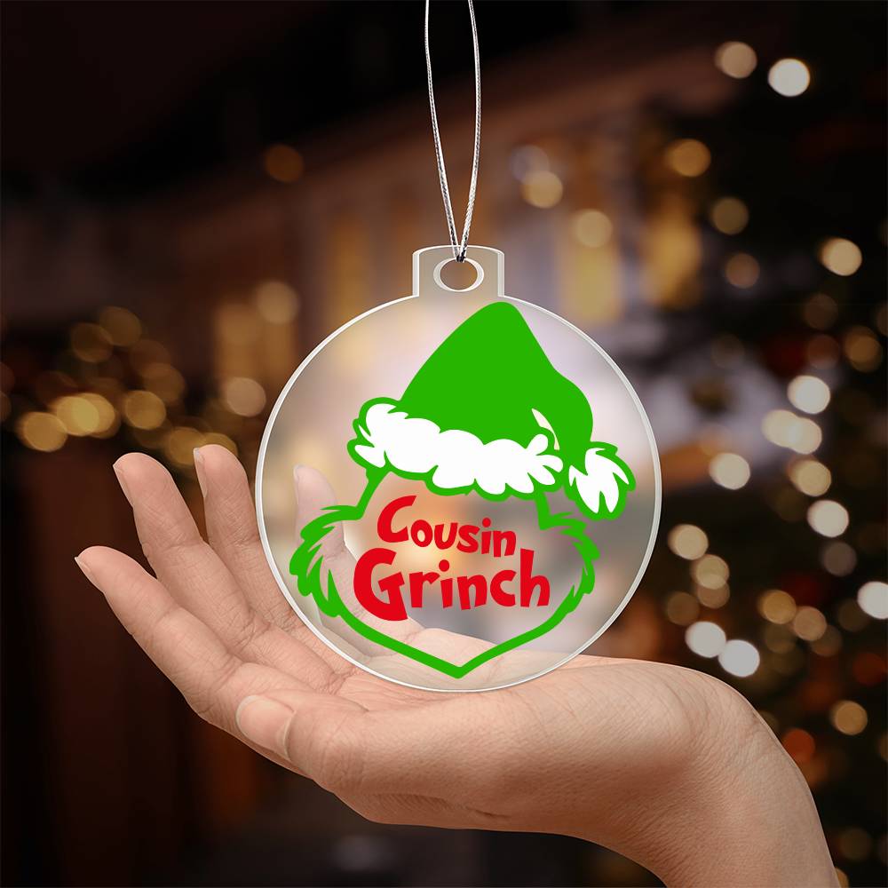 Cousin Grinch Acrylic Ornament