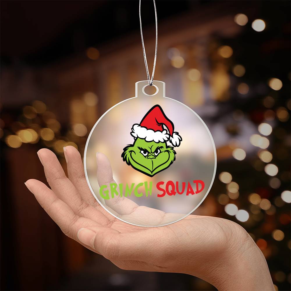 Grinch Squad Acrylic Ornament