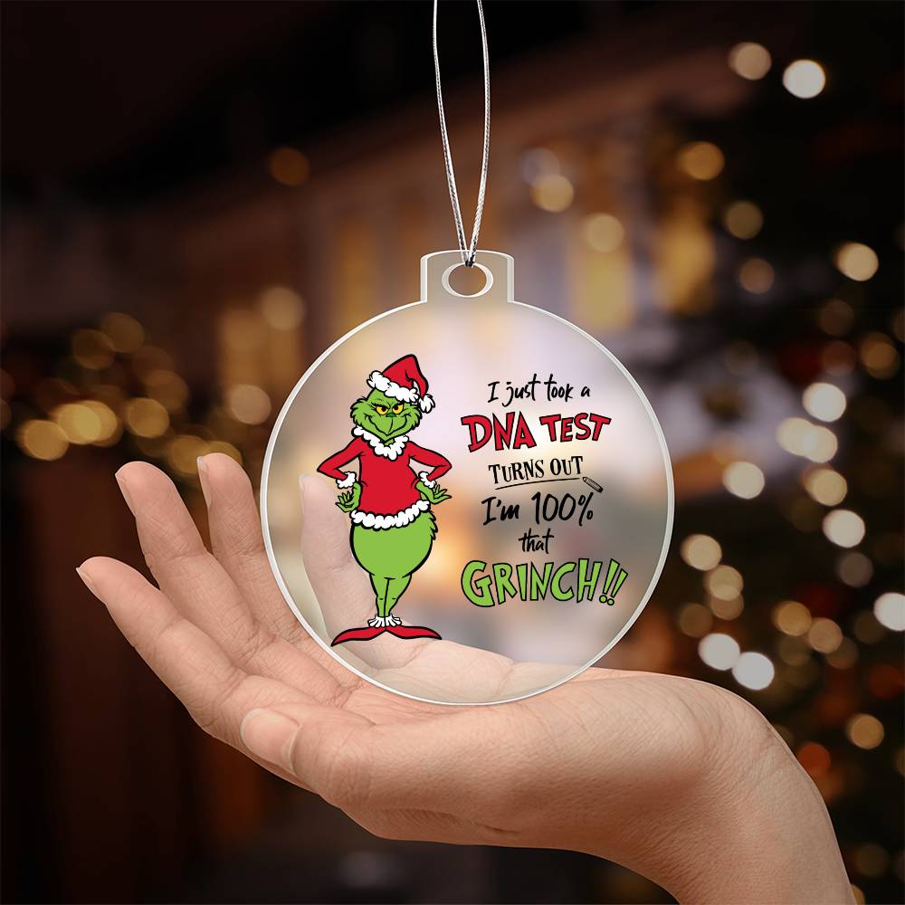 DNA Test Grinch Acrylic Ornament