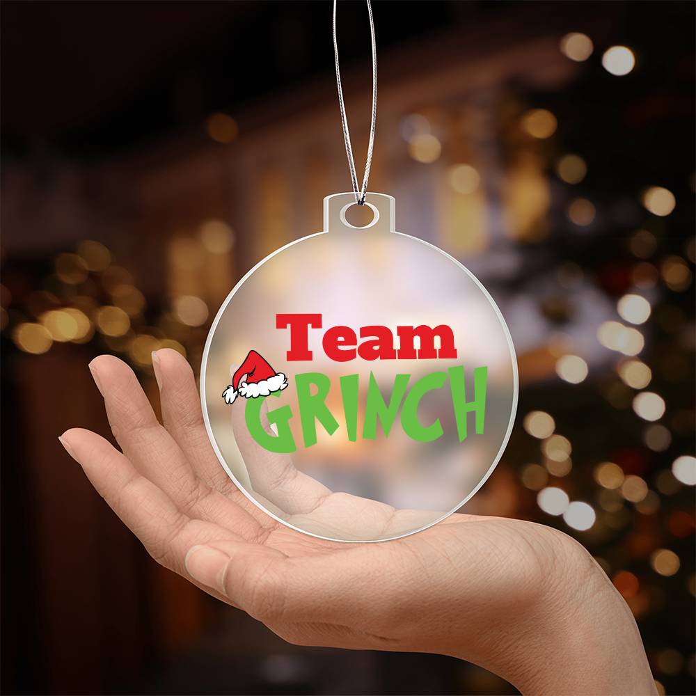 Team Grinch Acrylic Ornament