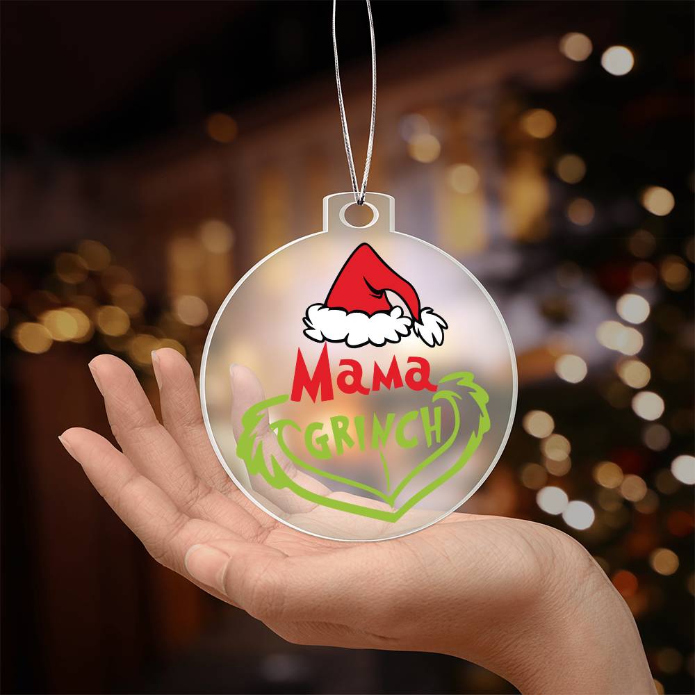 Mama Grinch Acrylic Ornament