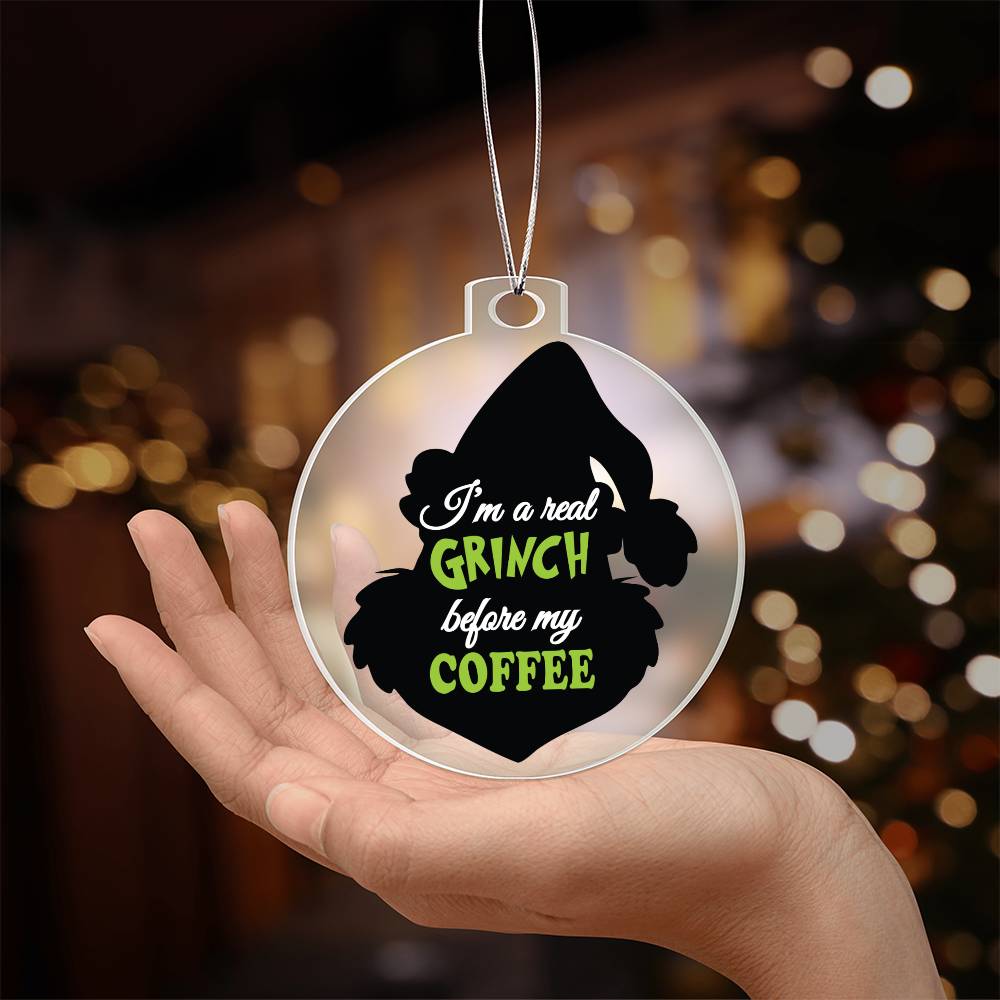 Coffee Grinch Acrylic Ornament