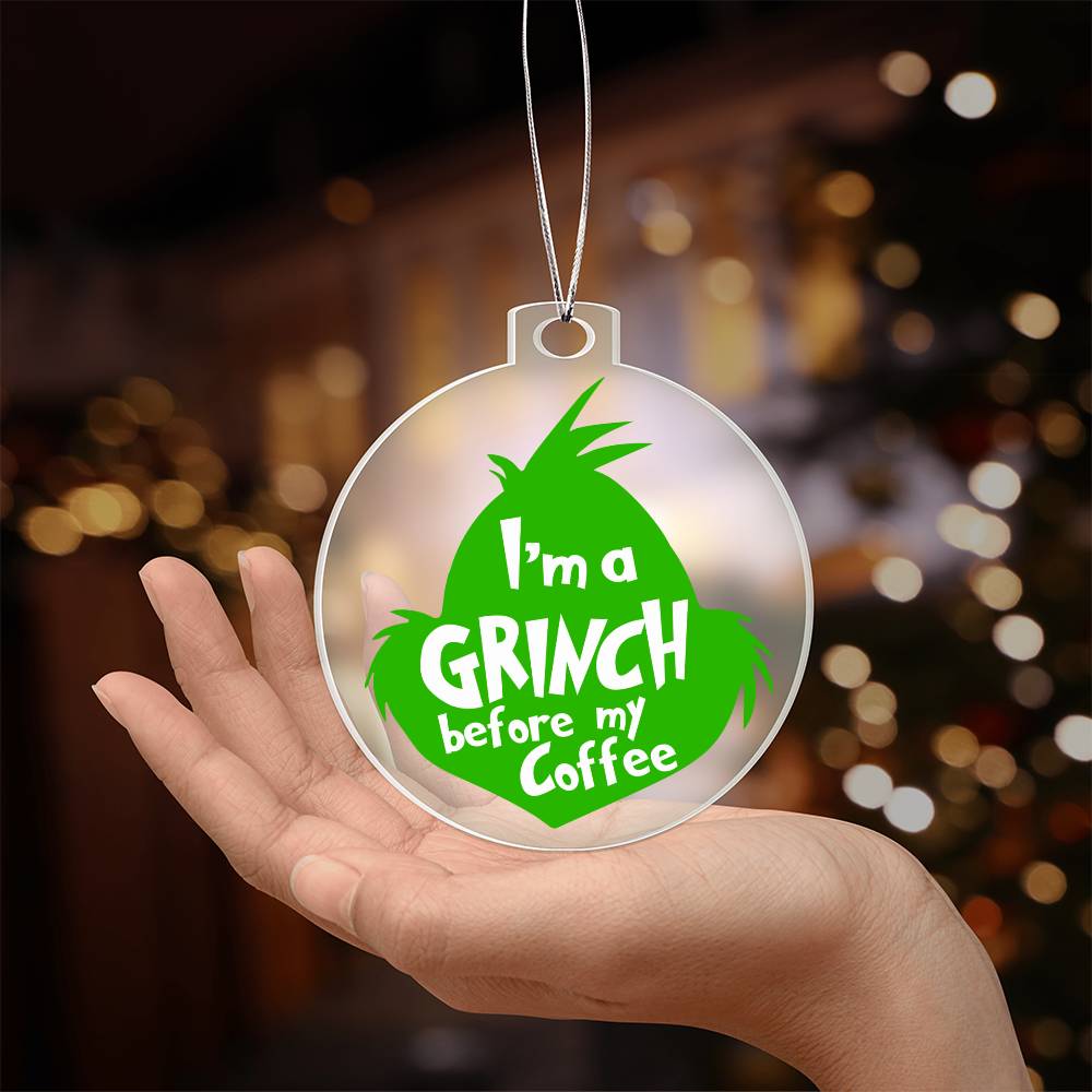 Coffee Grinch Acrylic Ornament