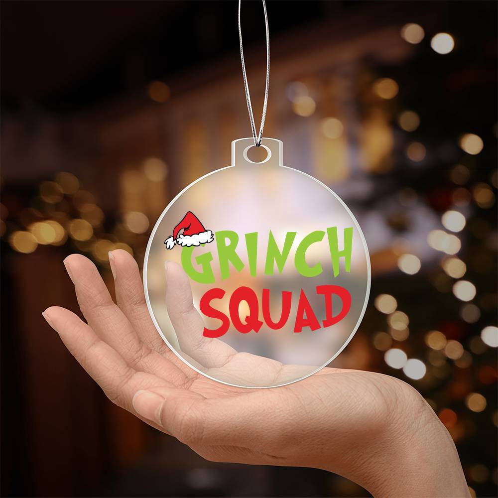 Grinch Squad Acrylic Ornament