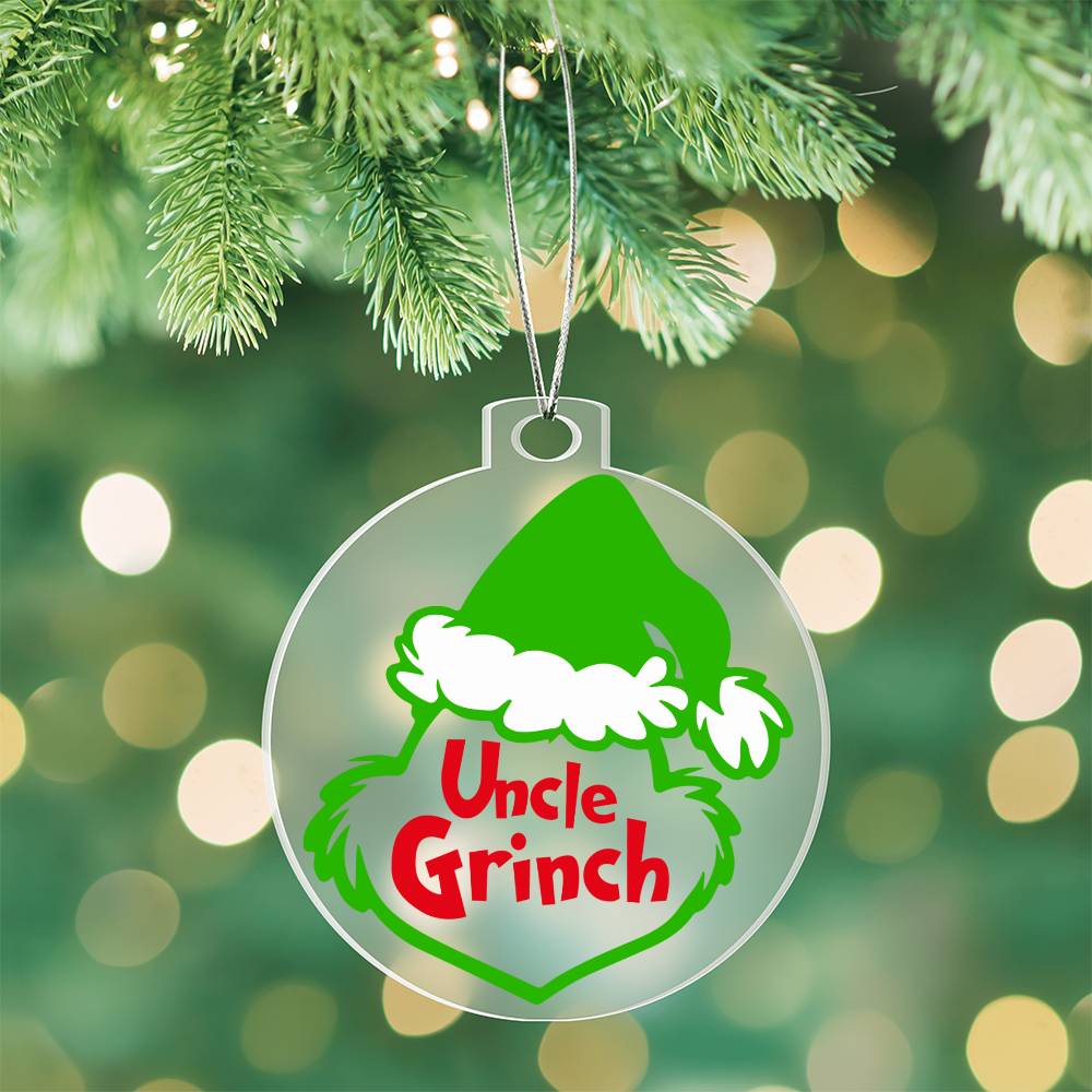 Uncle Grinch Acrylic Ornament