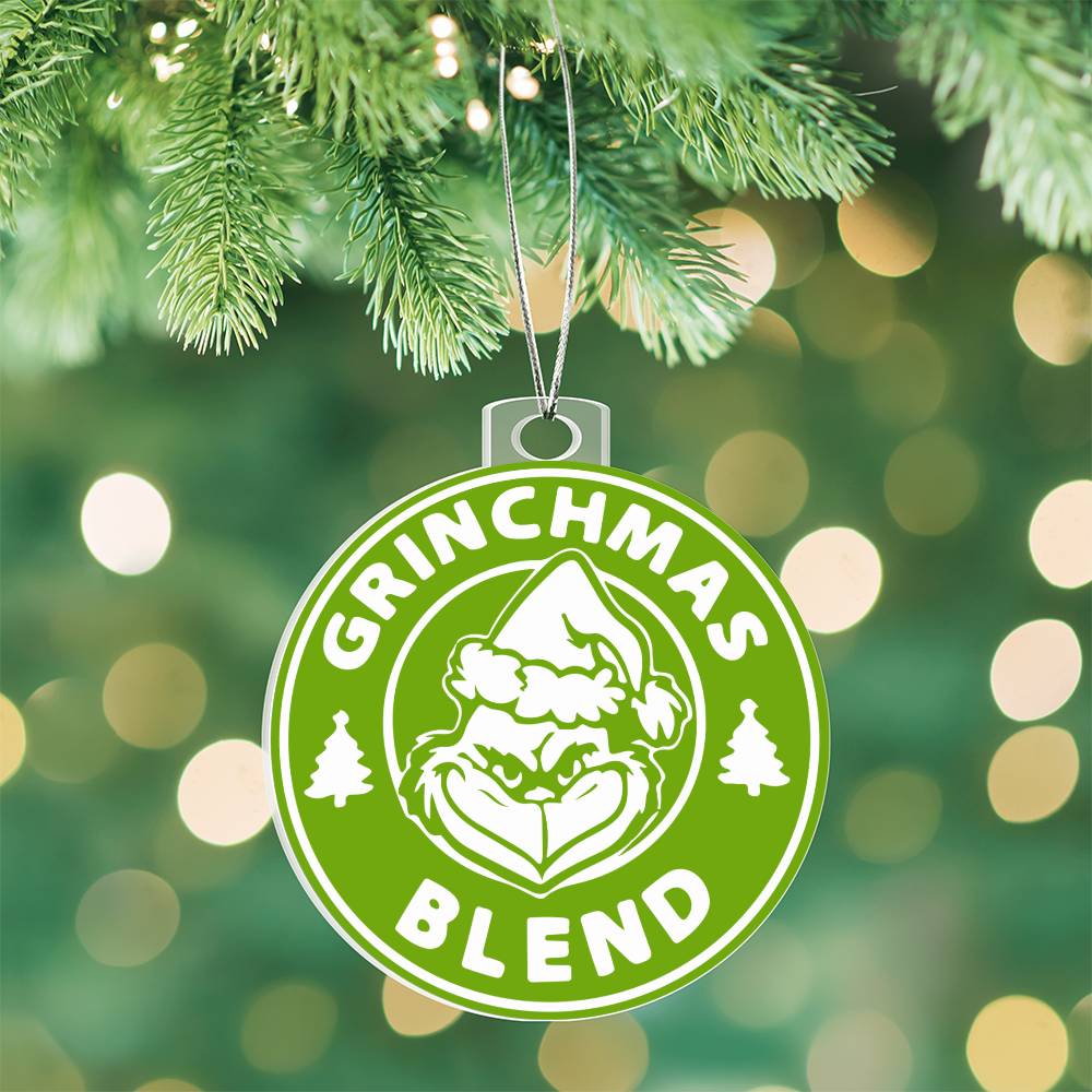 Coffee Grinch Acrylic Ornament