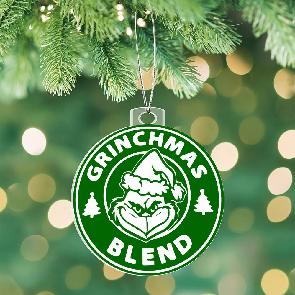 Coffee Grinch Acrylic Ornament