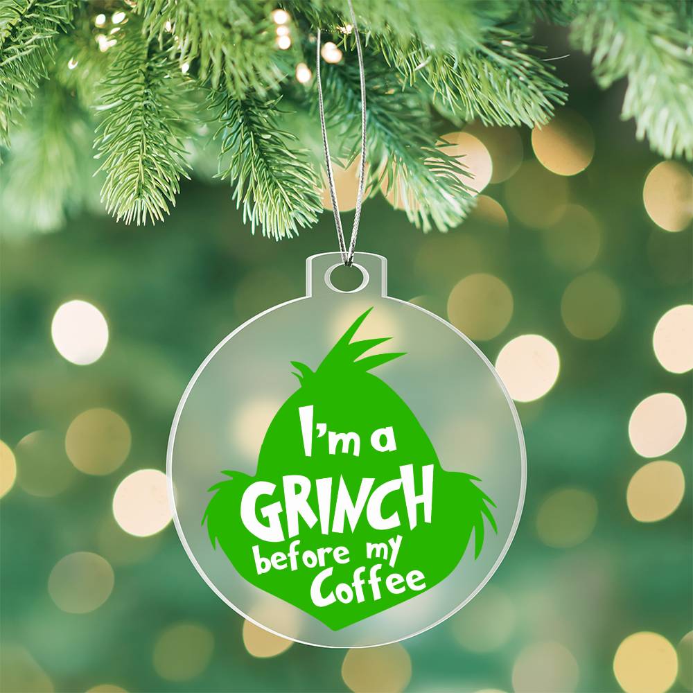 Coffee Grinch Acrylic Ornament