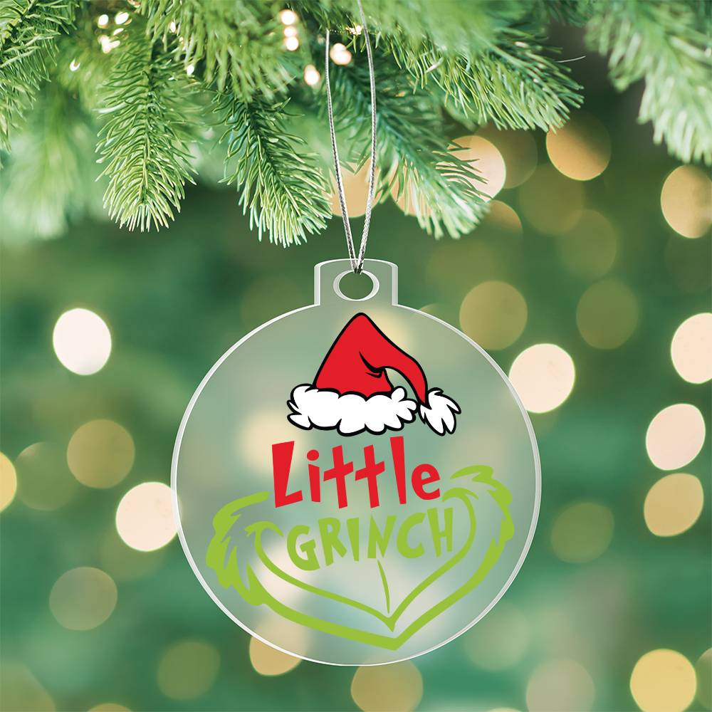 Little Grinch Acrylic Ornament