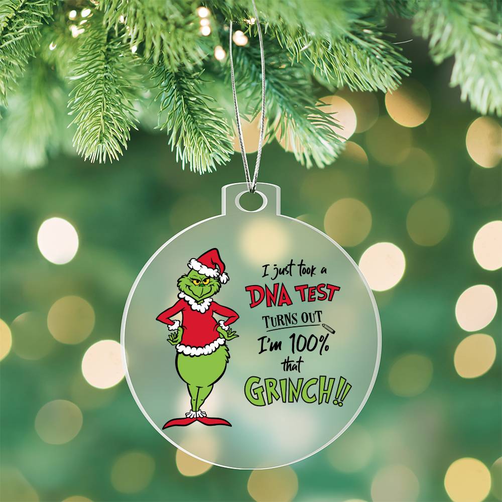 DNA Test Grinch Acrylic Ornament