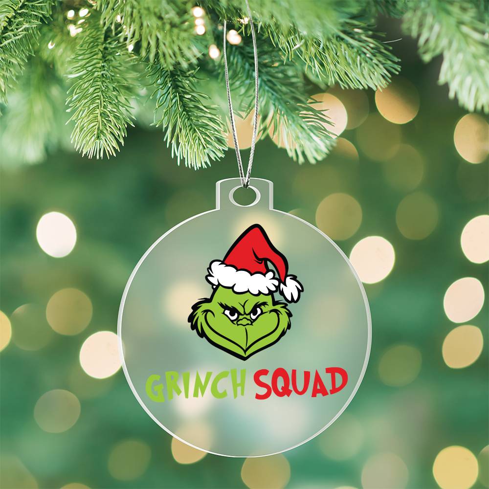 Grinch Squad Acrylic Ornament