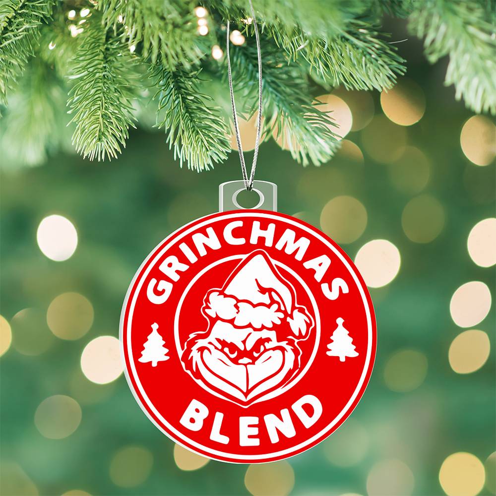 Coffee Grinch Acrylic Ornament