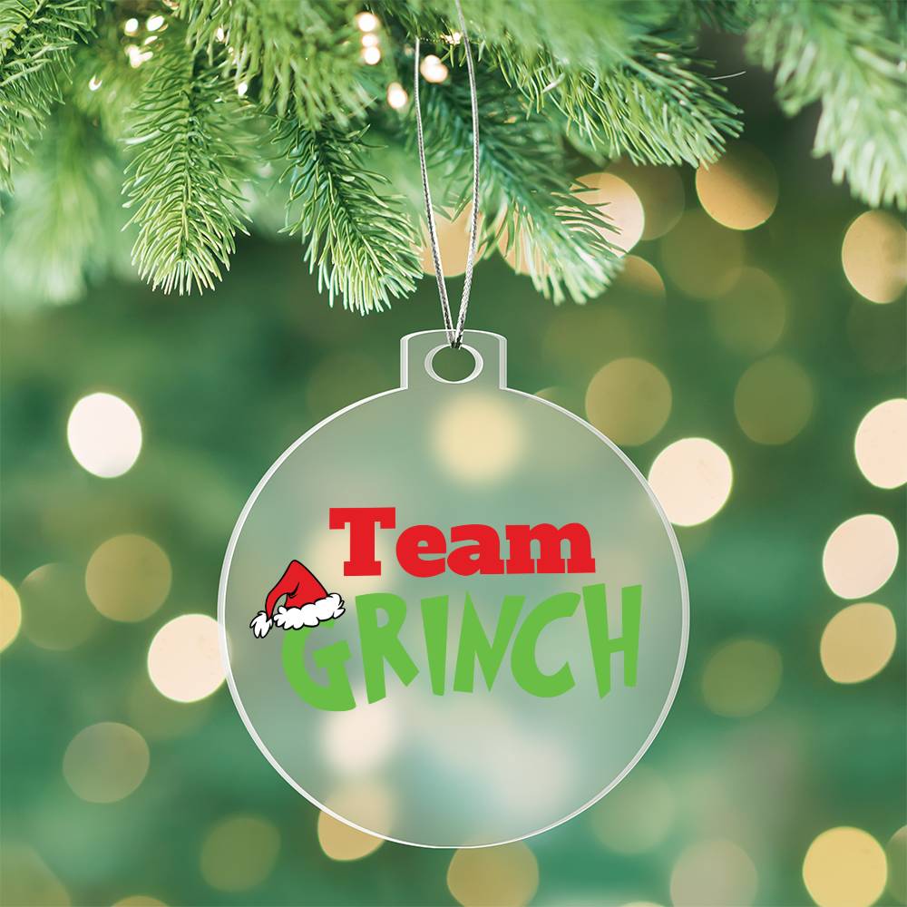 Team Grinch Acrylic Ornament