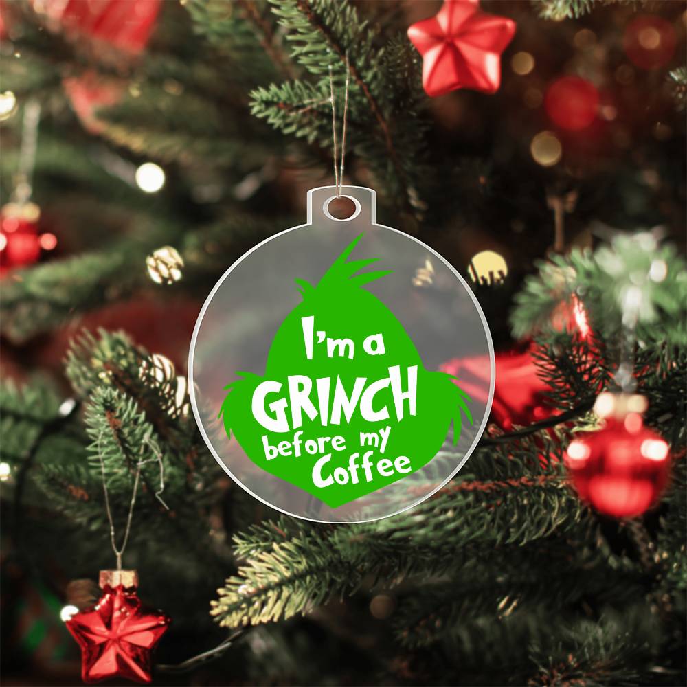 Coffee Grinch Acrylic Ornament