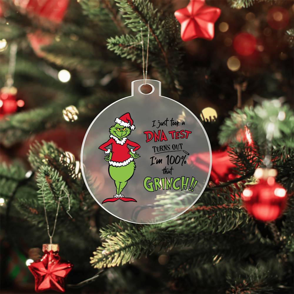 DNA Test Grinch Acrylic Ornament