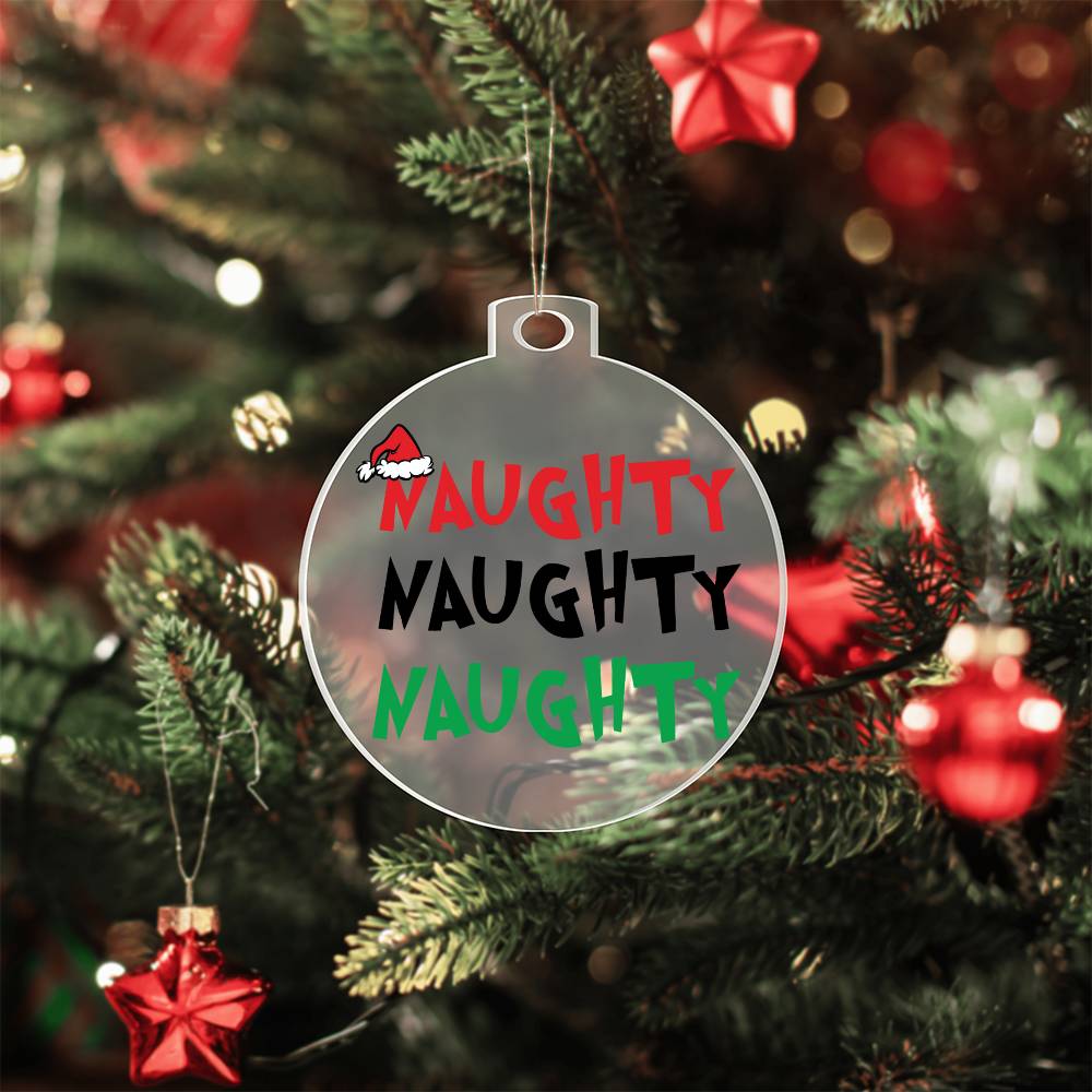 Naughty Grinch Acrylic Ornament