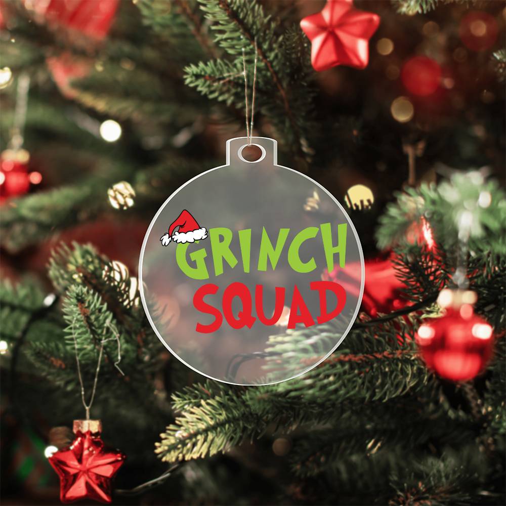 Grinch Squad Acrylic Ornament