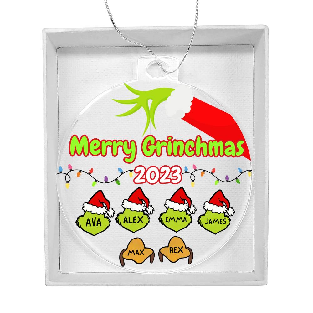 Personalized Family Grinchmas Ornament