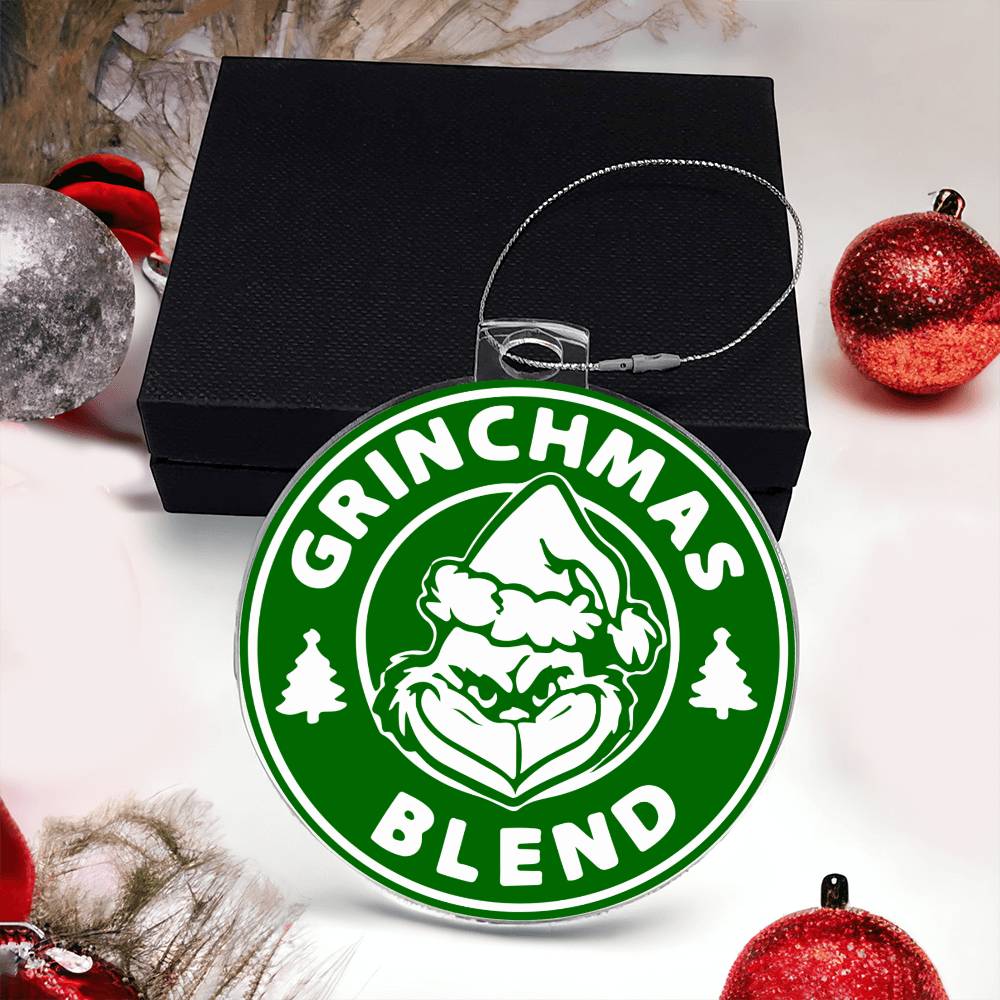 Coffee Grinch Acrylic Ornament