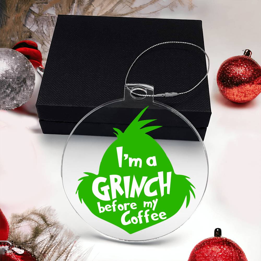 Coffee Grinch Acrylic Ornament