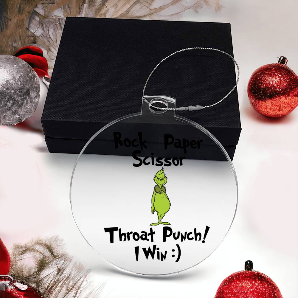 Throat Punch Grinch Acrylic Ornament